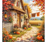 Puzzle 300 Pièces Adultes Champ Blé d'automne, Jeu éducatif Défi Jouets Divertissement Créatif, Puzzle Adulte 300 Pieces 35x35 cm