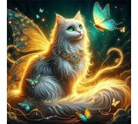 Puzzle 300 pièces Adultes Chat Dieu Papillon, Puzzle Adulte 300 pièces, Un Puzzles Difficile, Jeu de Puzzles pour Toute la Famille, Décoration Murale Maison
