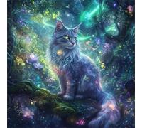 Puzzle 300 Pièces Adultes Chat Jungle Fantastique, Jeu éducatif Défi Jouets Divertissement Créatif, Puzzle Adulte 300 Pieces 35x35 cm