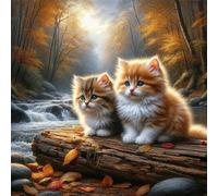 Puzzle 300 Pièces Adultes Chat Rivière Jungle, Développe Observation, Logique et Concentration, Puzzle Adulte 300 Pieces 35x35 cm