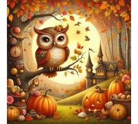 Puzzle 300 Pièces Adultes Chouette Jungle château 35x35cm 300 pièces Puzzles pour Adultes Jeu éducatif défi Jouet, Puzzle Impossible pour Toute la Famille