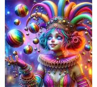 Puzzle 300 Pièces Adultes Clown Glamour 35x35cm 300 pièces Puzzles pour Adultes Jeu éducatif défi Jouet, Puzzle Impossible pour Toute la Famille