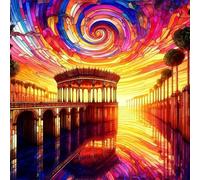 Puzzle 300 Pièces Adultes Coucher Soleil Château, Développe Observation, Logique et Concentration, Puzzle Adulte 300 Pieces 35x35 cm