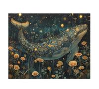Puzzle 300 Pièces Adultes Fleurs Baleine Puzzle Difficile et Stimulant Jeux éducatif Puzzles Classiques Puzzles 300 Pièces Adultes Cadeau Stimulant 38 x 26 cm