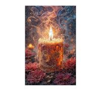 Puzzle 300 Pièces Adultes Fleurs Bougies 40x28 cm Jeu Éducatif Jeu de Création et Logique Concentration, Cadeau Garcon et Fille, Puzzle Adulte 300 Pièces