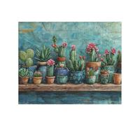 Puzzle 300 Pièces Adultes Fleurs Cactus Puzzle Difficile et Stimulant Jeux éducatif Puzzles Classiques Puzzles 300 Pièces Adultes Cadeau Stimulant 38 x 26 cm