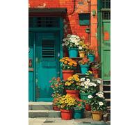 Puzzle 300 Pièces Adultes Fleurs Rue, Défis Amusants Parfait pour la Détente Créativité, Puzzle 300 Pieces 40 x 28 cm