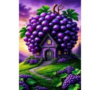 Puzzle 300 Pièces Adultes Grape Cottage, Défis Amusants Parfait pour la Détente Créativité, Puzzle 300 Pieces 40 x 28 cm