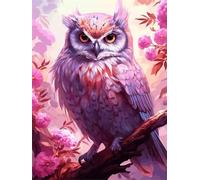 Puzzle 300 Pieces Adultes Hibou Rose, Puzzle pour Adulte 300 Pièces Jeu éducatif défi Jouet Activité Familiale Parfaite, Puzzles de Décoration Familiale