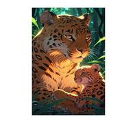 Puzzle 300 Pieces Adultes Léopard, Défis Amusants Détente Créativité Puzzle Impossible, Puzzles pour Adultes 300 Pièces 38 x 26 cm