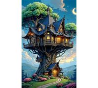Puzzle 300 Pièces Adultes Paysage Cabane dans Les Arbres Puzzles Classique Divertissement Créatif Jouets de Jeu Stimulants Puzzle 300 Pieces 40x28 cm