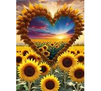 Puzzle 300 Pièces Adultes Paysage de Tournesol, 300 Pièces Puzzles pour Adultes Jeu éducatif Jouets Défi, Décoration de la Maison, Cadeaux de Vacances