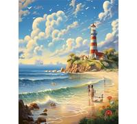 Puzzle 300 Pieces Adultes Phare du Nuage Blanc, Puzzle pour Adulte 300 Pièces Jeu éducatif défi Jouet Activité Familiale Parfaite, Puzzles de Décoration Familiale