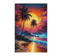 Puzzle 300 Pièces Adultes Plantes Tropicales Vague 40x28 cm Jeu Éducatif Impossible Difficile comme Cadeau et Décoration Murale Puzzle Adulte 300 Pieces