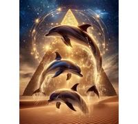 Puzzle 300 Pièces Adultes Pyramide Dauphin 40 x 28 cm Puzzles pour Adultes Activité Ludique et Créative Développe la Patience et la Dextérité Puzzle Adulte 300 Pièces