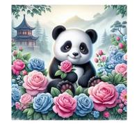 Puzzle 300 pièces Adultes Roseraie Panda, Puzzle Adulte 300 pièces, Un Puzzles Difficile, Jeu de Puzzles pour Toute la Famille, Décoration Murale Maison