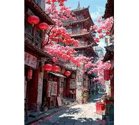 Puzzle 300 Pièces Adultes Rue Fleurs 40 x 28 cm Puzzles pour Adultes Activité Ludique et Créative Développe la Patience et la Dextérité Puzzle Adulte 300 Pièces