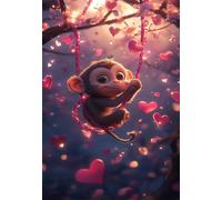 Puzzle 300 Pièces Adultes Singe Animal, Défis Amusants Parfait pour la Détente Créativité, Puzzle 300 Pieces 40 x 28 cm