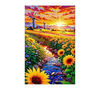 Puzzle 300 Pieces Adultes Tournesols Lever Soleil, Défis Amusants Détente Créativité Puzzle Impossible, Puzzles pour Adultes 300 Pièces 38 x 26 cm