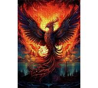 Puzzle 300 Pieces Animal Phénix, Jeux éducatif Défi Jouets Puzzles Classiques, Parfaitement Emboîtable Lettres au Dos, pour Vous Faciliter Le Travail pour Hommes Femmes Plus âgés 38 x 26 cm