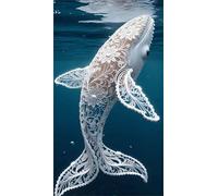 Puzzle 300 Pieces Baleine Blanche, Jeux éducatif Défi Jouets Puzzles Classiques, Parfaitement Emboîtable Lettres au Dos, pour Vous Faciliter Le Travail pour Hommes Femmes Plus âgés 40 x 28 cm
