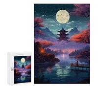 Puzzle 300 pièces Beautiful Night The Lake Puzzle pour Adultes Jouet Décoration murale Motif d'assemblage Offre comme cadeaux pour toute la famille 300 pièces