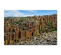 Puzzle 300 pièces, Château d'Antrim, Jardins de la Chaussée des Géants, Royaume-Uni, Angleterre, Jeu d'art, Souvenir de Voyage, 38 x 26 cm