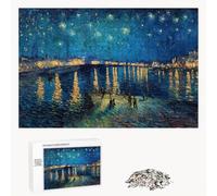 Puzzle 300 Pièces - Ciel étoilé & Vue Nocturne - Puzzle en Bois Durable avec Lettres au Dos - Jeu sans Poussière avec Affiche - Modèle pour Collectionneurs et 14 Ans et Plus (40 x 28 cm) P3#150