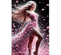 Puzzle 300 Pieces Fille Rose, Jeux éducatif Défi Jouets Puzzles Classiques, Parfaitement Emboîtable Lettres au Dos, pour Vous Faciliter Le Travail pour Hommes Femmes Plus âgés 40 x 28 cm