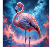 Puzzle 300 pièces Flamant Rose fumé,Puzzles pour Adultes Jeux d'activités Familiales,Puzzle à Faire Soi-même pour Décoration Murale de la Maison