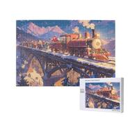 Puzzle 300 Pieces Former Grand Puzzle Classiques en Bois pour Adultes, Jeux Amusants/Colorés/Impossible/Difficiles, Cadeau d'anniversaire de Festivals pour la Famille Amis Cadeaux, Neige M-170