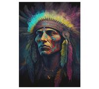 Puzzle 300 Pièces Indiens - Puzzles en Bois pour Adultes Et Enfants - Décoration D'Intérieur 42×30cm