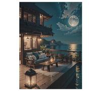 Puzzle 300 Pièces Japon Style - Puzzles en Bois pour Adultes Et Enfants - Décoration D'Intérieur 42×30cm