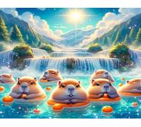 Puzzle 300 pièces Jeux éducatif Défi Jouets Cochon d'Inde de Sunshine River Puzzles Classiques Puzzle DIY Cadeaux de l'art de la Décoration Moderne