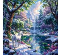 Puzzle 300 pièces,Licorne des Bois d'hiver Puzzles pour Adultes,Jeux éducatifs,Puzzles Artistiques à Faire Soi-Même idéal pour la Décoration Intérieure et Les Cadeaux