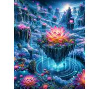 Puzzle 300 pièces L'île Fantastique du Lotus Puzzles pour Adultes Jeux d'activités Familiales,Puzzle à Faire Soi-même pour Décoration Murale de la Maison