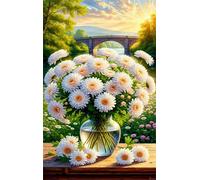 Puzzle 300 Pieces Marguerite Ensoleillée, Jeux éducatif Défi Jouets Puzzles Classiques, Parfaitement Emboîtable Lettres au Dos, pour Vous Faciliter Le Travail pour Hommes Femmes Plus âgés 38 x 26 cm