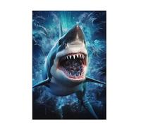 Puzzle 300 Pieces Océan Puzzle Requin 300 Pièces Grand Adultes Difficile Jigsaw en Bois avec Boîte Cadeau, Challenge Impossible Créatif Jeu pour Adulte, Decoration Maison, Cadeau Femme 38x26cm D-1017