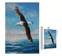 Puzzle 300 Pièces - Oiseau & Océan - Puzzle en Bois Durable avec Lettres au Dos - Jeu sans Poussière avec Affiche - Modèle pour Collectionneurs et 14 Ans et Plus (40 x 28 cm) P3#1211