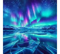 Puzzle 300 pièces,Paysage glaciaire d'Aurora Puzzles pour Adultes,Jeux éducatifs,Puzzles Artistiques à Faire Soi-Même idéal pour la Décoration Intérieure et Les Cadeaux