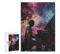 Puzzle 300 pièces Pianist Galaxy Silhouette Puzzle pour Adultes Jouet Décoration murale Motif d'assemblage Offre comme cadeaux pour toute la famille 300 pièces