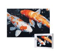 Puzzle 300 Pieces Poisson Rouge Grand Puzzle Classiques en Bois pour Adultes, Jeux Amusants/Colorés/Impossible/Difficiles, Cadeau d'anniversaire de Festivals pour la Famille Amis Animal M-381