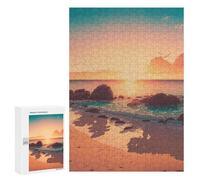 Puzzle 300 pièces pour adolescents Beautiful Beach Sunset Puzzle pour Adultes Jeu pratique cadeau d'anniversaire cadeau d'anniversaire 300 pièces
