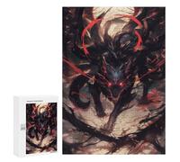 Puzzle 300 pièces pour adolescents Evil Black Kitsune Fox Puzzle pour adultes Jeu familial Une œuvre d'art comme cadeau pour toute la famille 300 pièces