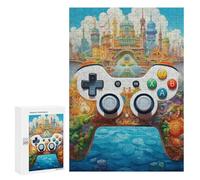 Puzzle 300 pièces pour adolescents Fantasy Game Controller Artwork-5 Puzzles pour adultes Jeu de réflexion Entraînement de mémoire Interaction parent-enfant 300 pièces