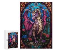 Puzzle 300 pièces pour adolescents Rouge Aetheria Pink Dragon Puzzle Jeux familiaux Assemblage de motifs Anniversaire et Noël 300 pièces