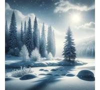 Puzzle 300 pièces pour Adulte,Neige à Winter Grove 35x35 cm DIY De Puzzle,Divertissement créatif,Jeux éducatifs à défis Puzzles pour Toute la Famille