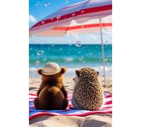 Puzzle 300 Pièces pour Adultes 35x25cm - Hérisson Plages - avec Lettres et Poster de Référence - Activité Relaxation et Défi - Décoration Murale - Cadeau pour Hommes et Femmes