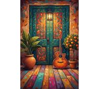 Puzzle 300 Pièces pour Adultes 35x25cm - Plante Guitare - avec Lettres et Poster de Référence - Activité Relaxation et Défi - Décoration Murale - Cadeau pour Hommes et Femmes