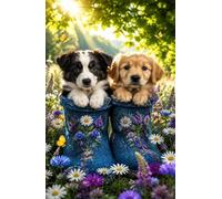 Puzzle 300 Pièces pour Adultes 52x38cm - Chaussures Fleurs Chien - Casse-Tête de Défis et Relaxation - Décoration Murale Artistique pour Hommes et Femmes
